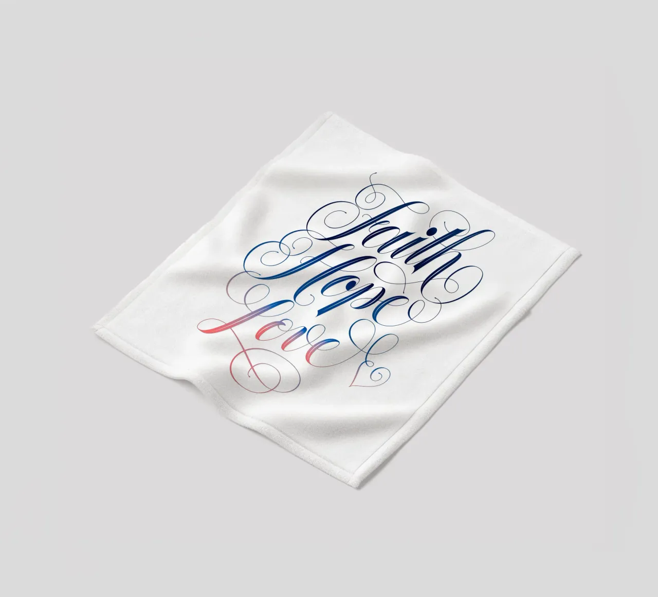 Glaube, Hoffnung, Liebe. Hand Lettering. Verspielt, elegant Fleecedecke von CalliLetters