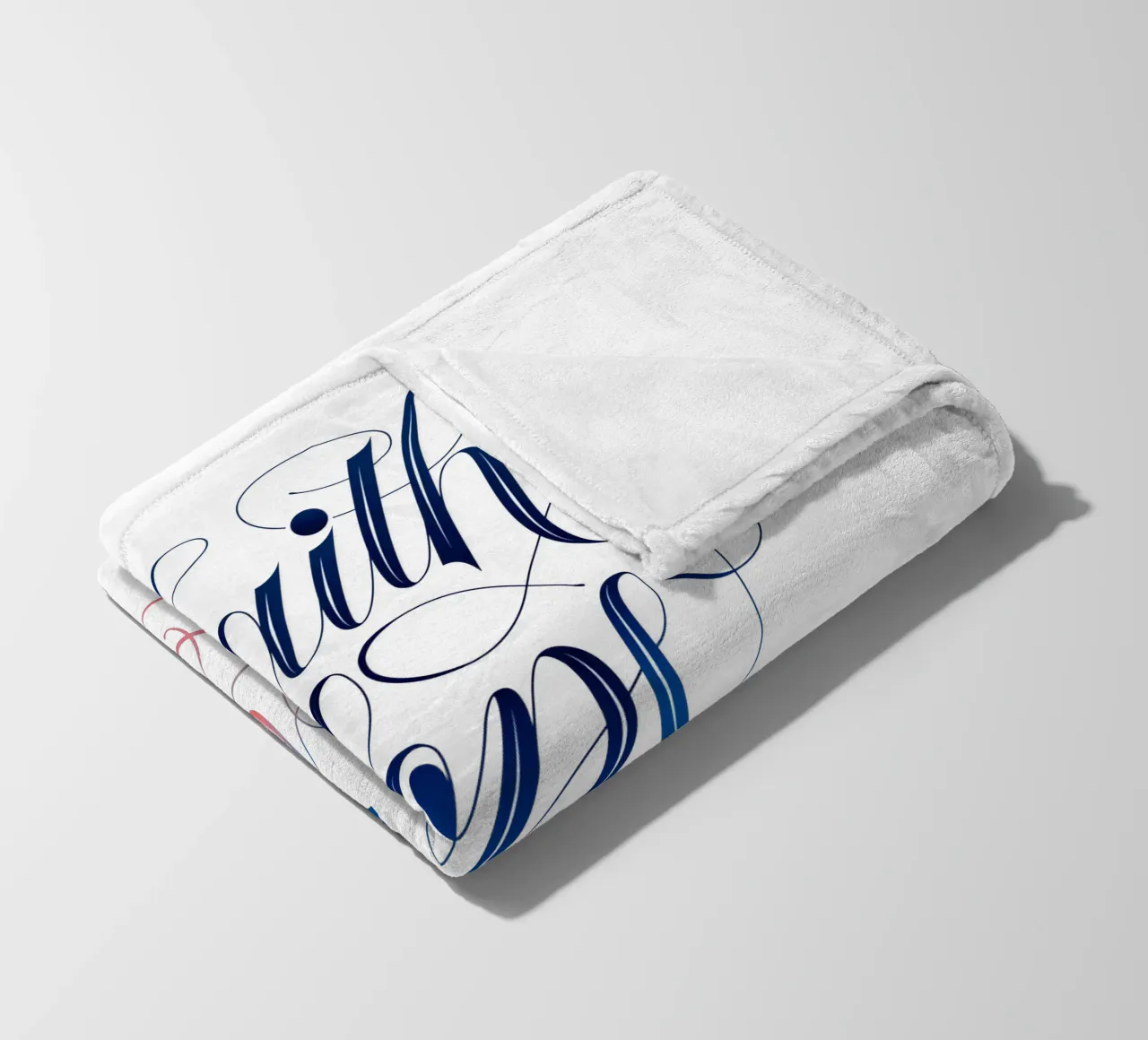 Glaube, Hoffnung, Liebe. Hand Lettering. Verspielt, elegant Fleecedecke von CalliLetters