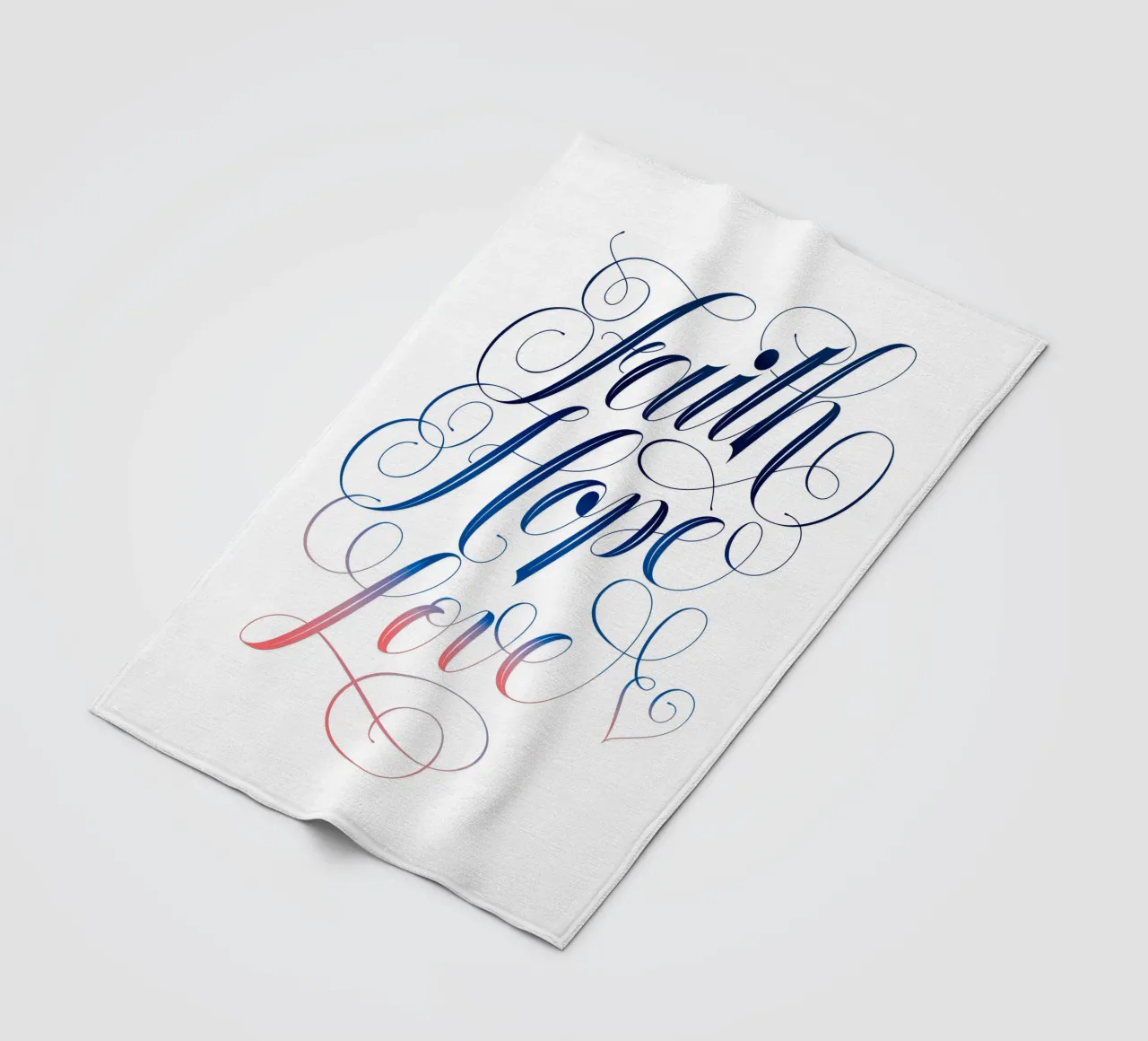 Glaube, Hoffnung, Liebe. Hand Lettering. Verspielt, elegant Fleecedecke von CalliLetters