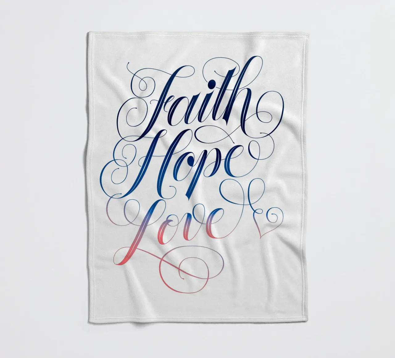 Glaube, Hoffnung, Liebe. Hand Lettering. Verspielt, elegant Fleecedecke von CalliLetters