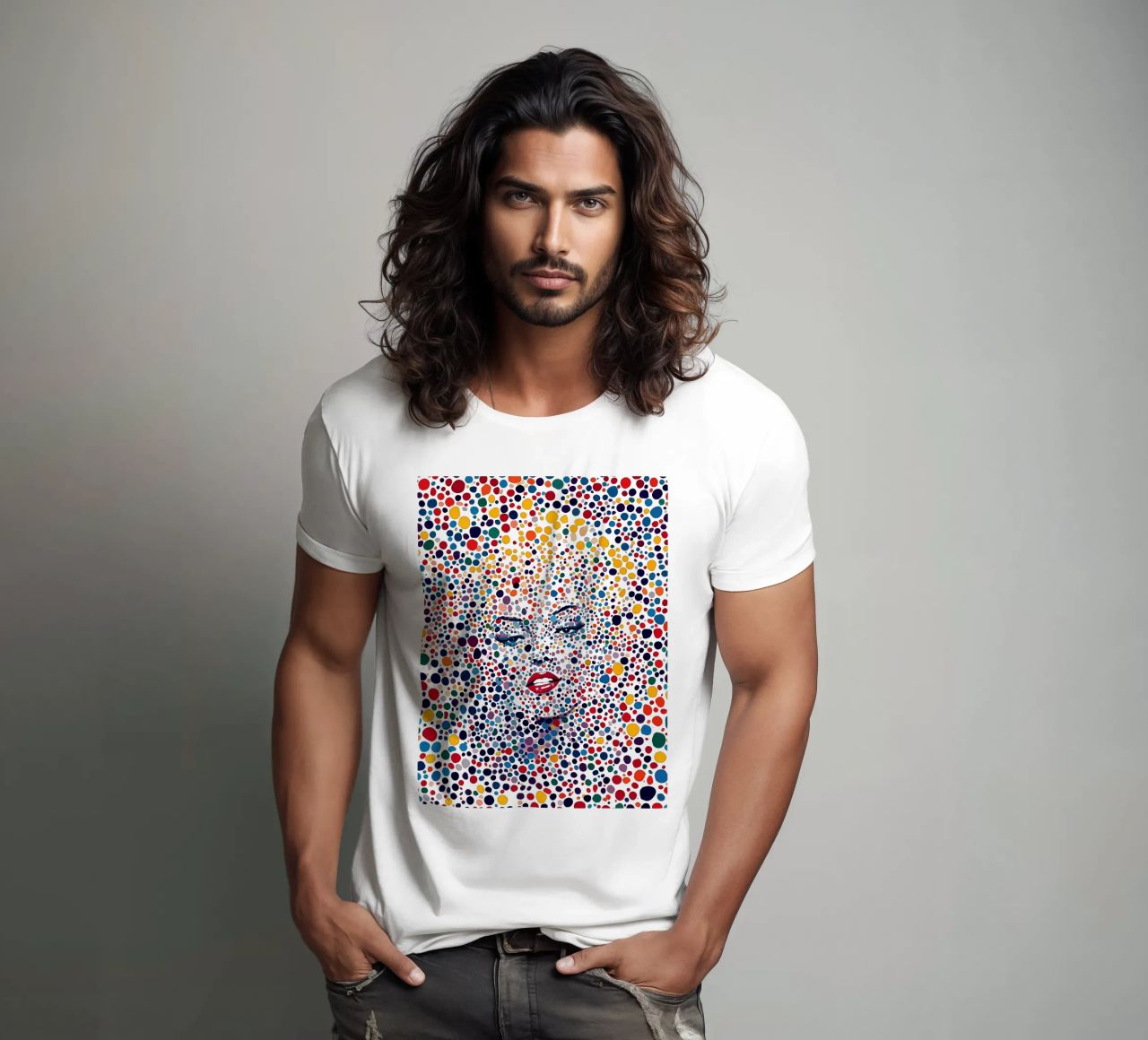 Marilyn Everywhere | Pop Art e Pointillismus t-shirt da Autofocus