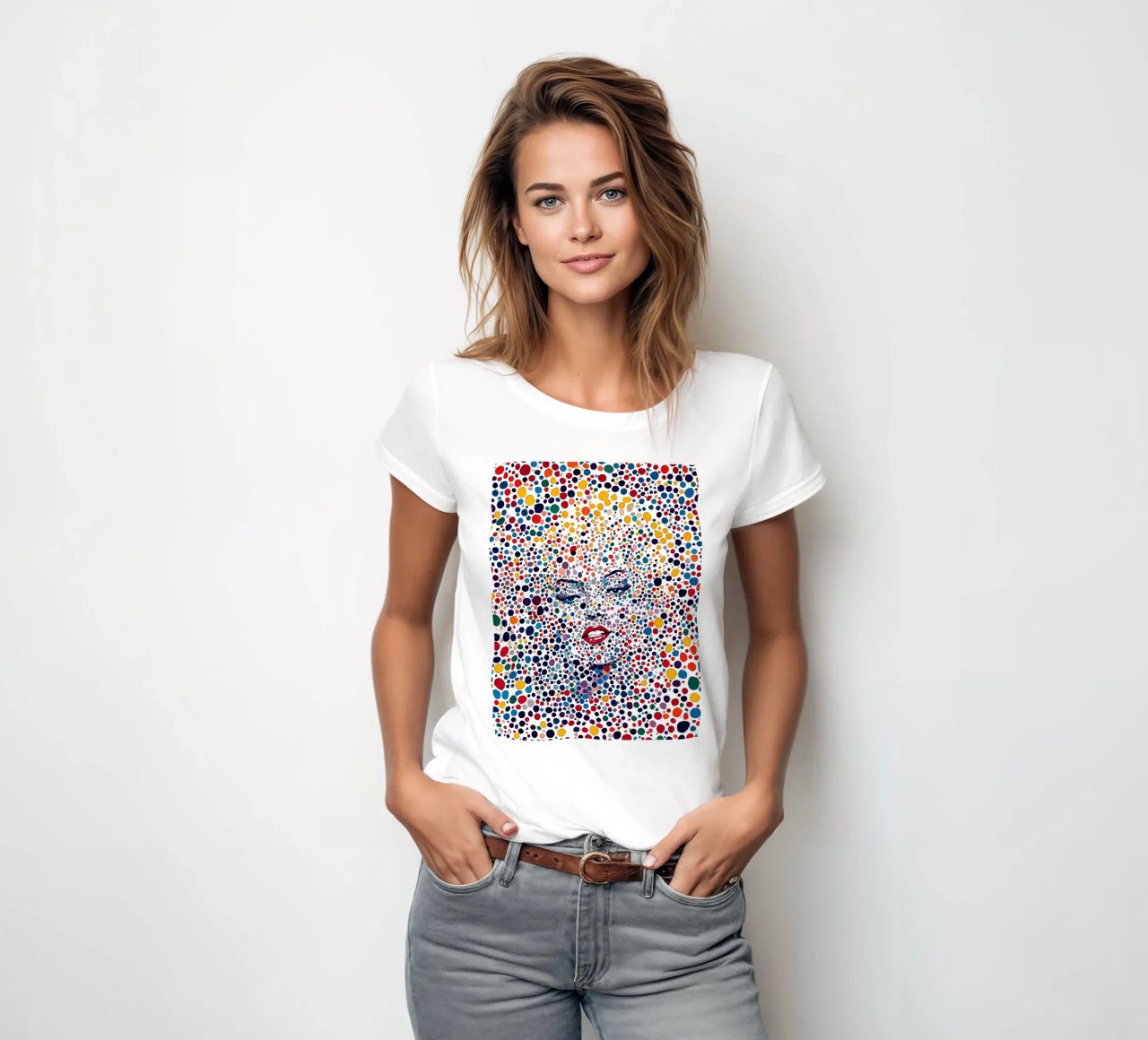 Marilyn Everywhere | Pop Art e Pointillismus t-shirt da donna da Autofocus