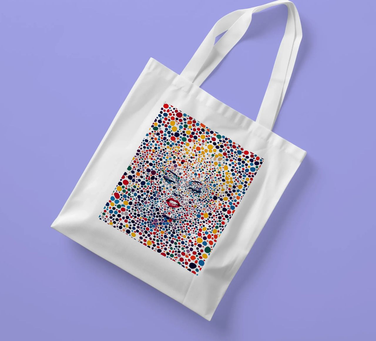 Marilyn Everywhere | Pop Art e Pointillismus borsa in juta da Autofocus