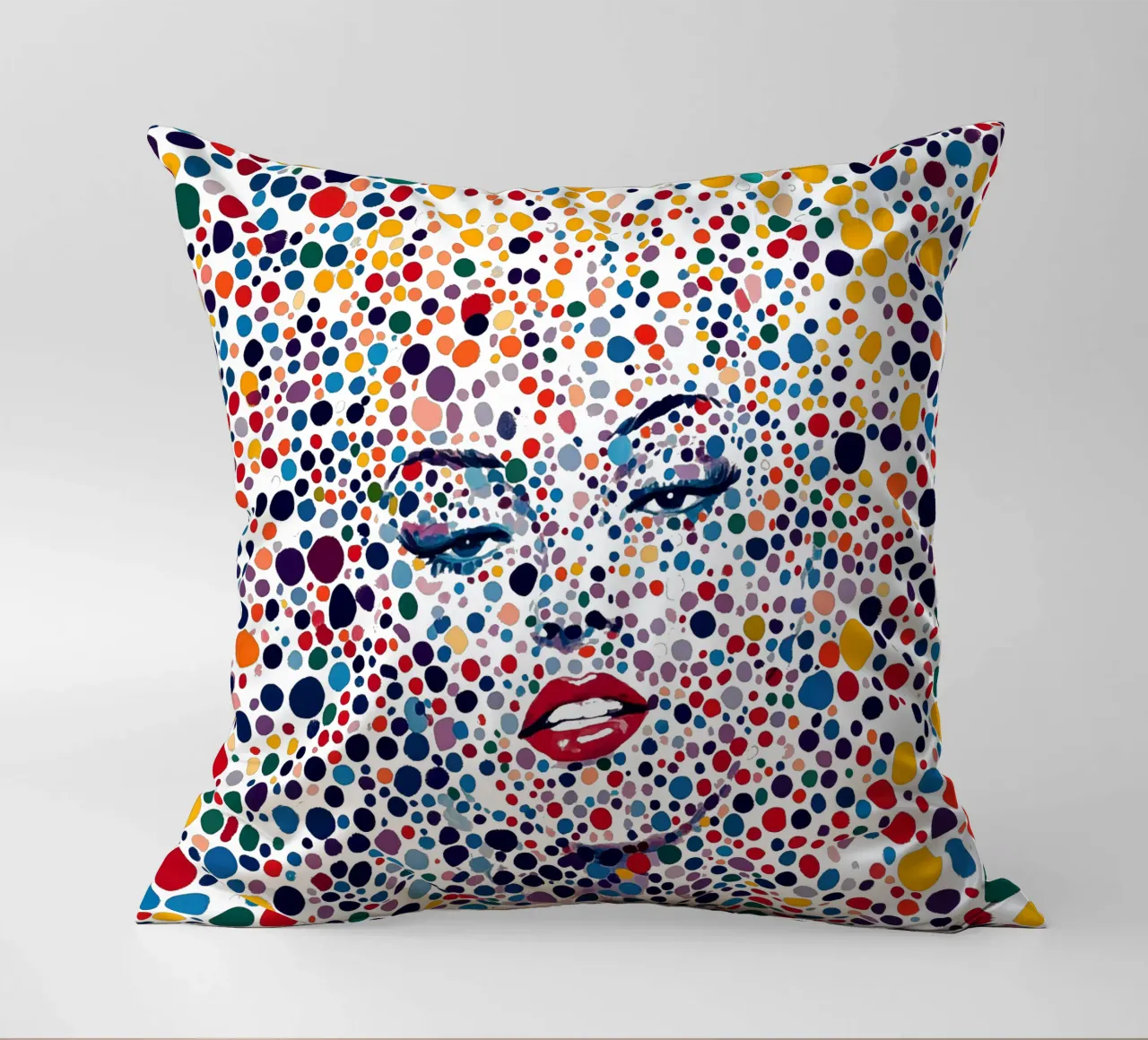 Marilyn Everywhere | Pop Art e Pointillismus cuscino da Autofocus