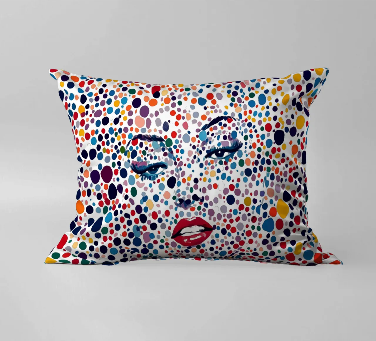 Marilyn Everywhere | Pop Art e Pointillismus cuscino da Autofocus