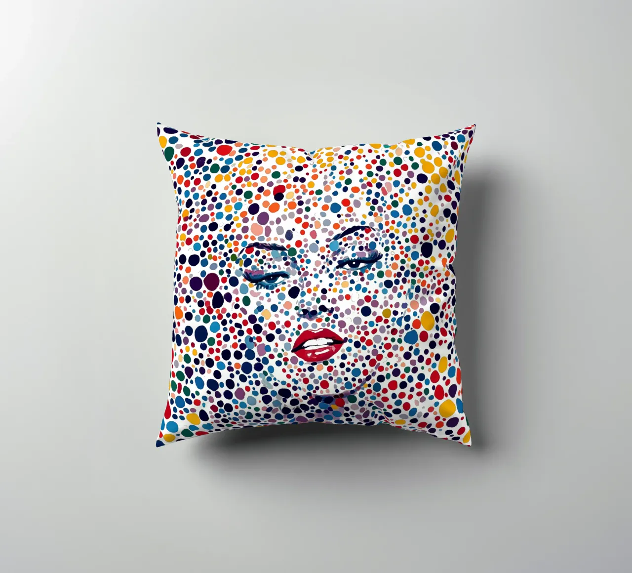 Marilyn Everywhere | Pop Art e Pointillismus cuscino da Autofocus