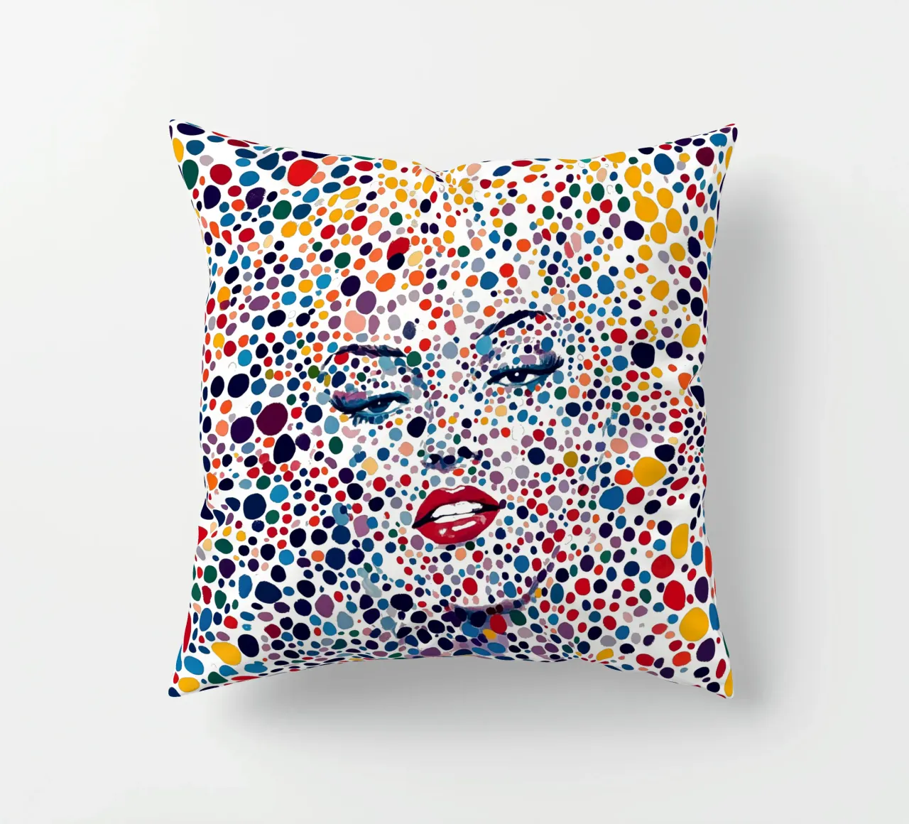 Marilyn Everywhere | Pop Art e Pointillismus cuscino da Autofocus