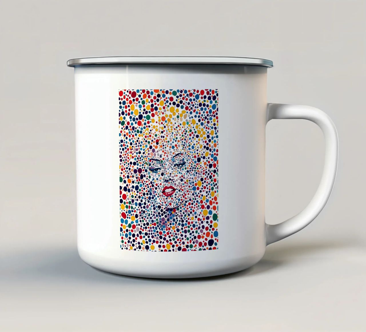 Marilyn Everywhere | Pop Art e Pointillismus tazza in smalto da Autofocus