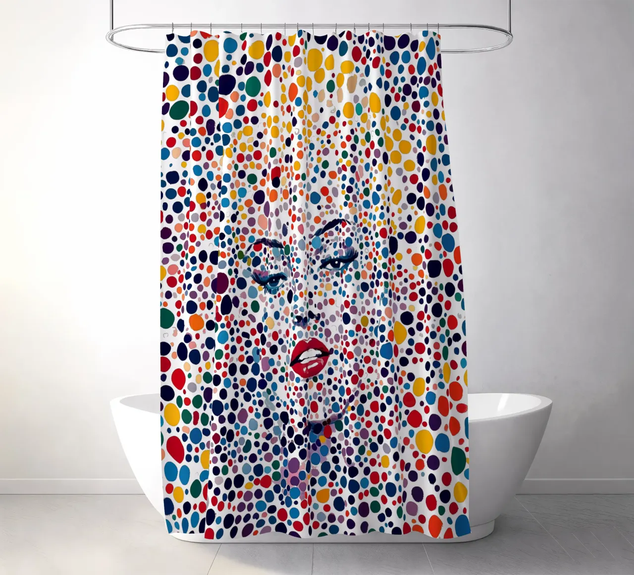 Marilyn Everywhere | Pop Art e Pointillismus tenda da doccia da Autofocus