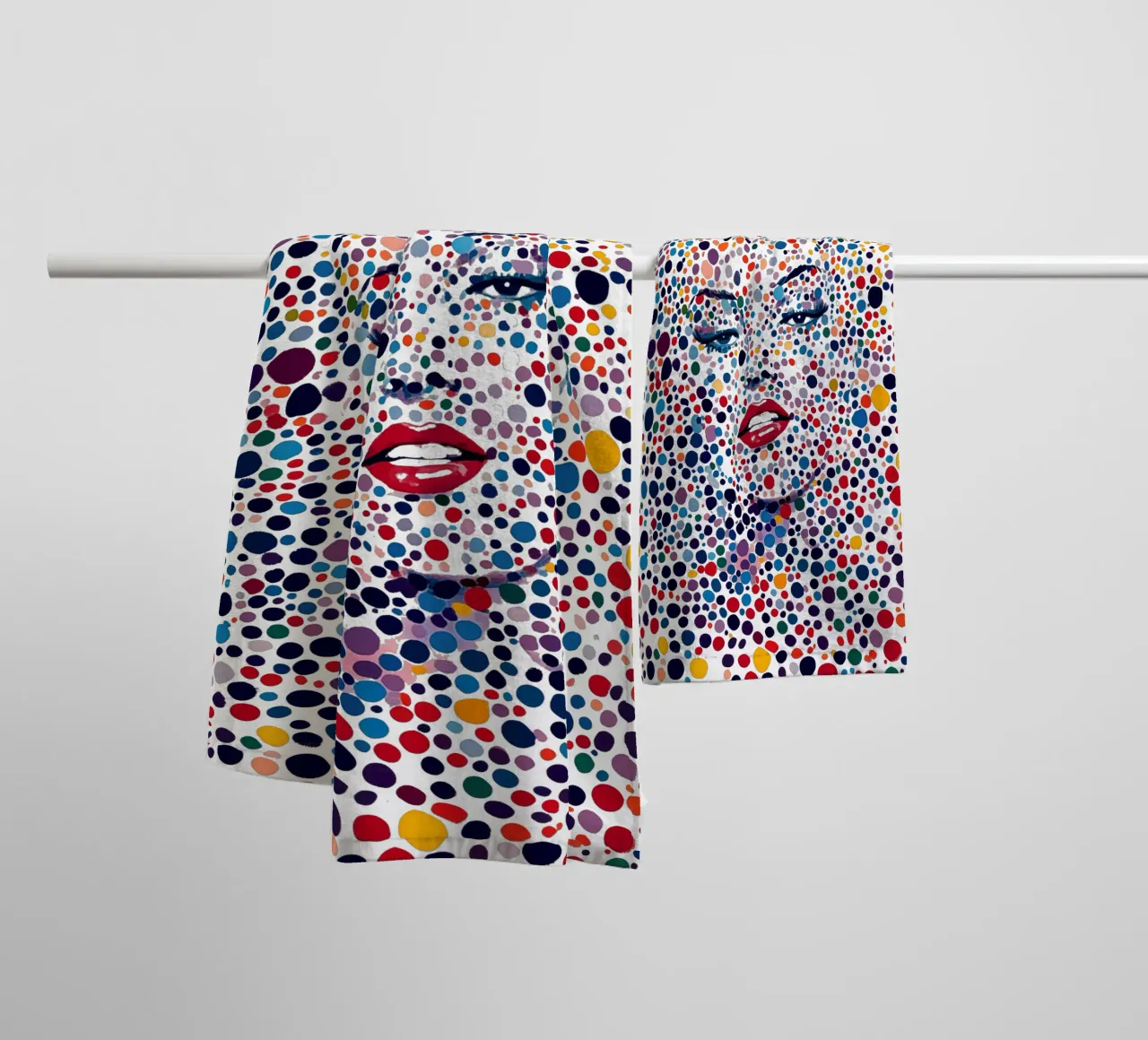 Marilyn Everywhere | Pop Art und Pointillismus toalla de baño de Autofocus
