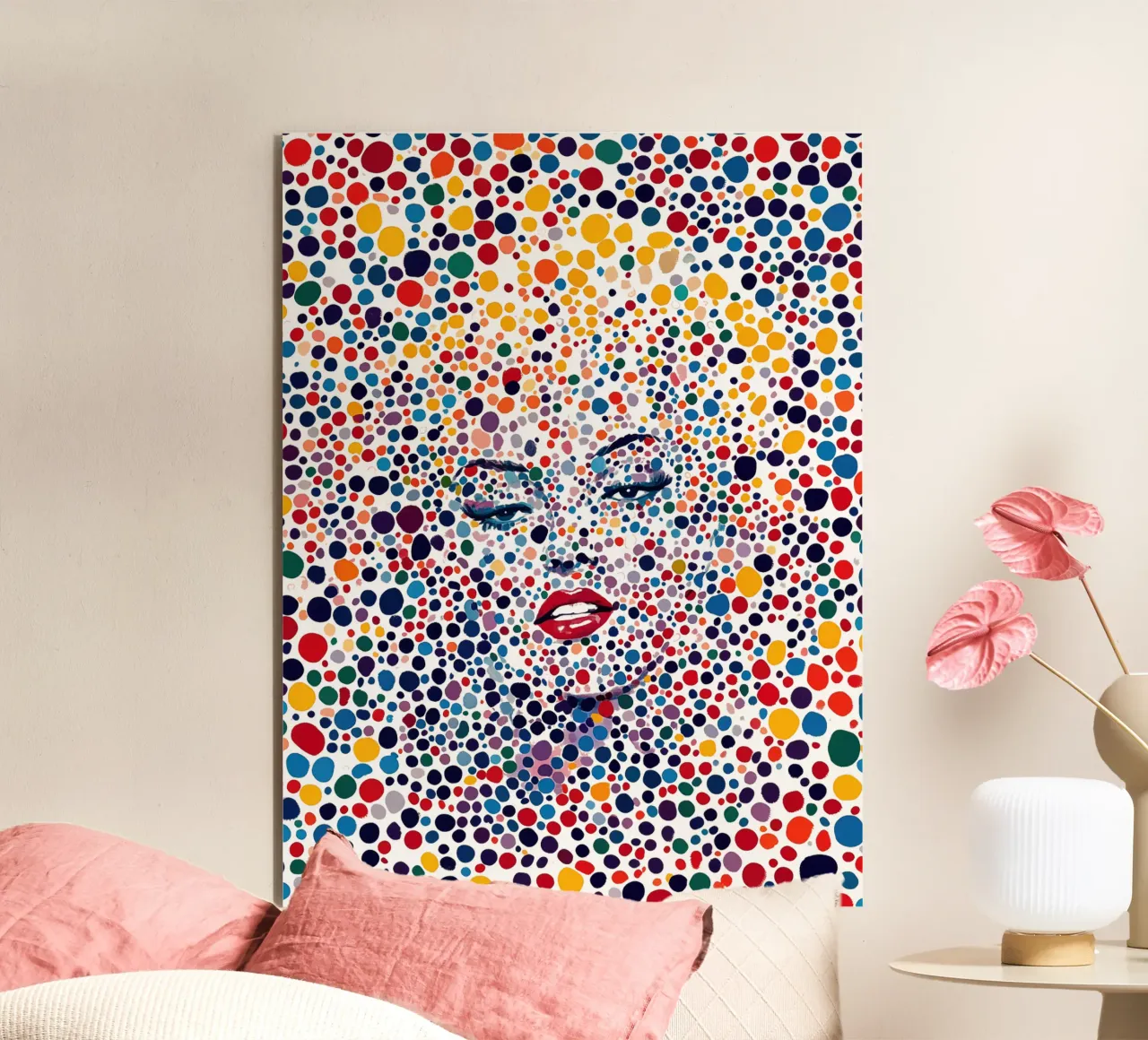 Marilyn Everywhere | Pop Art e Pointillismus alluminio dibond da Autofocus