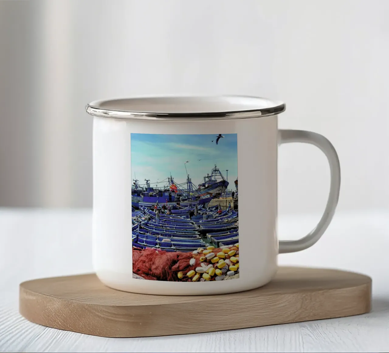 Essaouira tazza in smalto da anderm