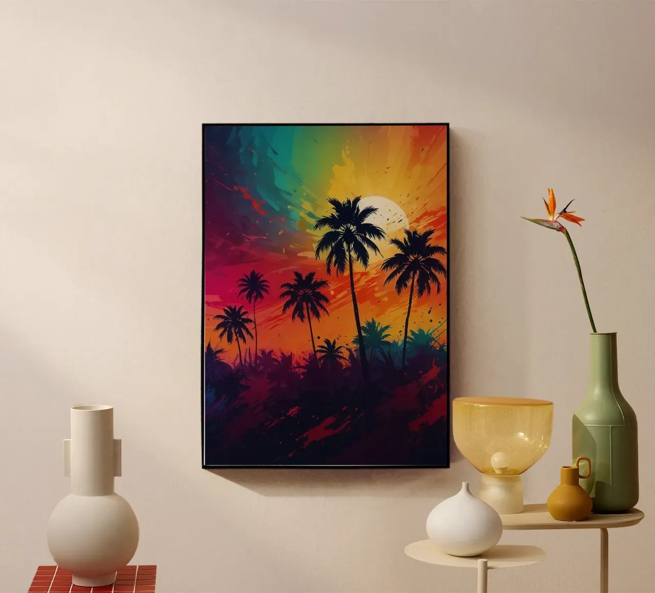 Abstract Sunset Beach plexiglass da LM2Kone III