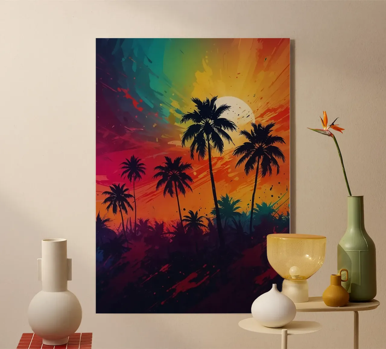 Abstract Sunset Beach plexiglass da LM2Kone III