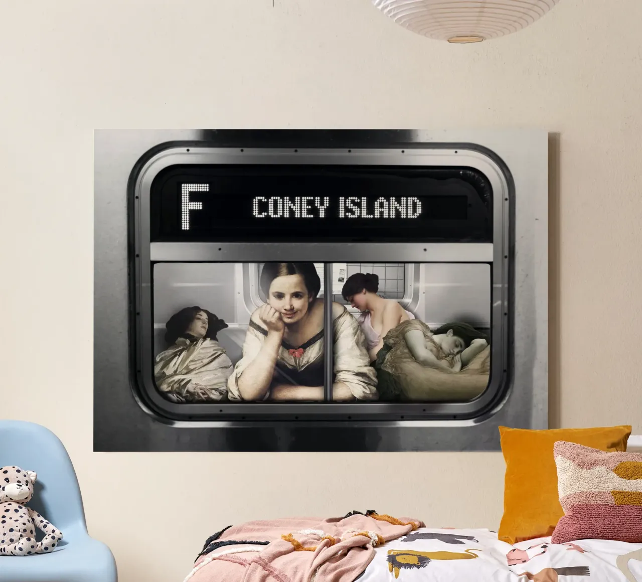Subway to Coney Island tela con Cornice a cassetta da Dikhotomy