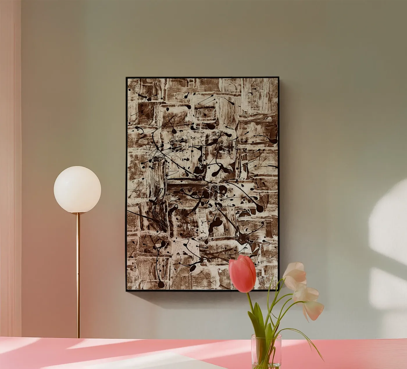 SEPIA 90 acryl van Little treasures for your home