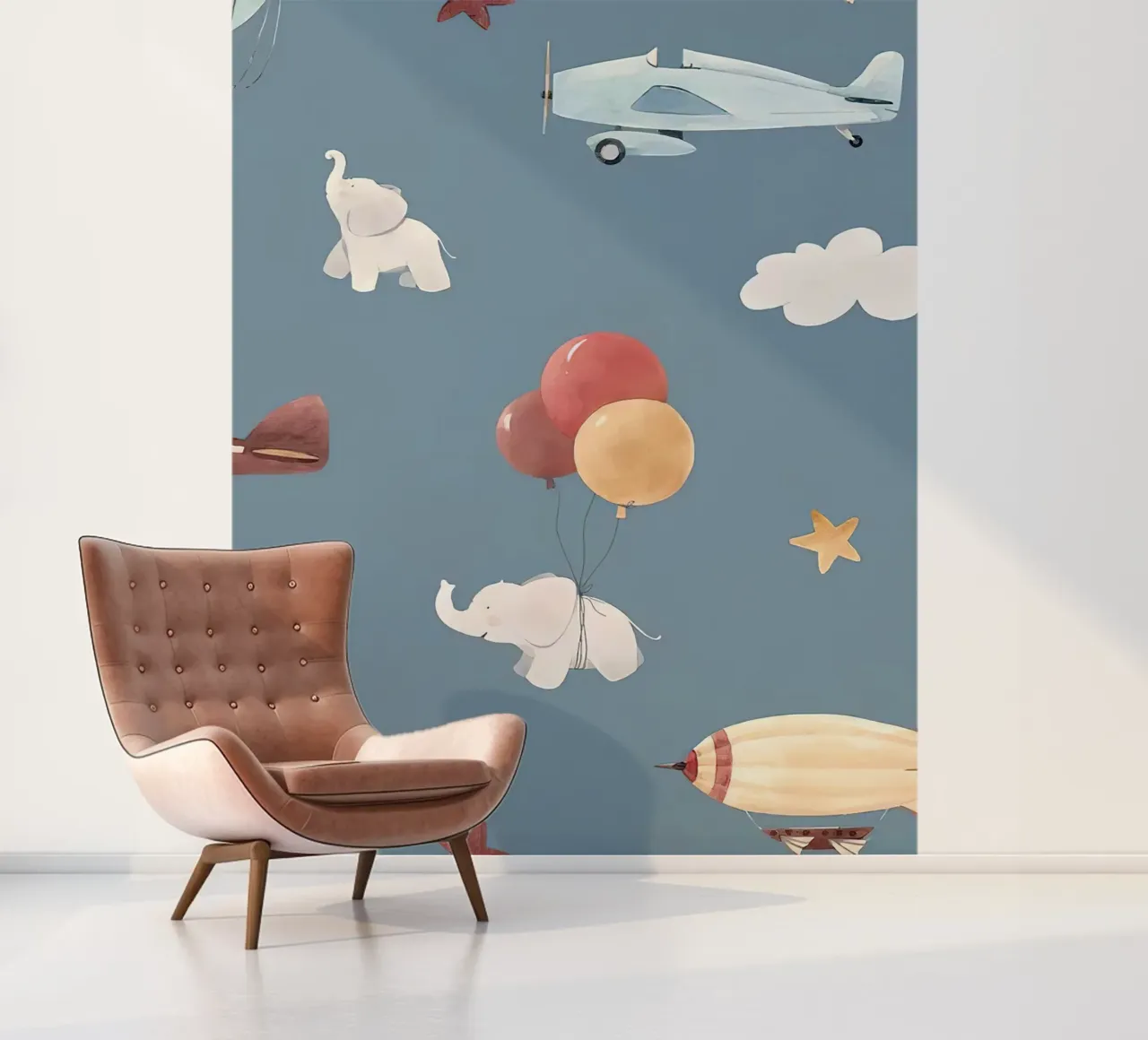 Airborne Objects fotobehang van Emil Art Studio