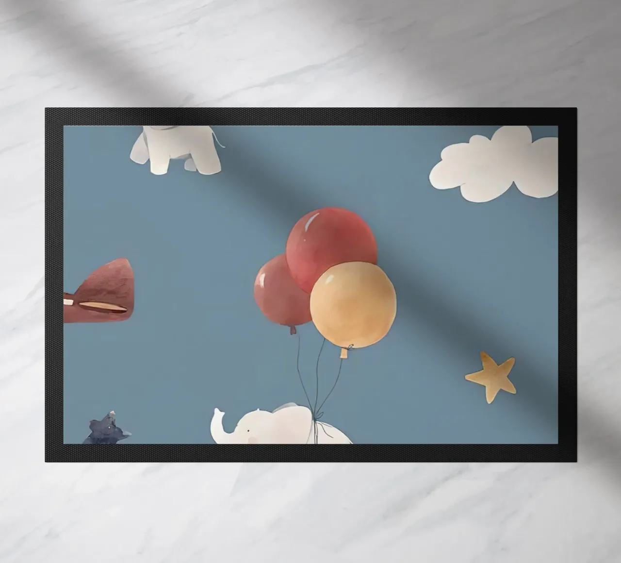 Airborne Objects doormat by Emil Art Studio