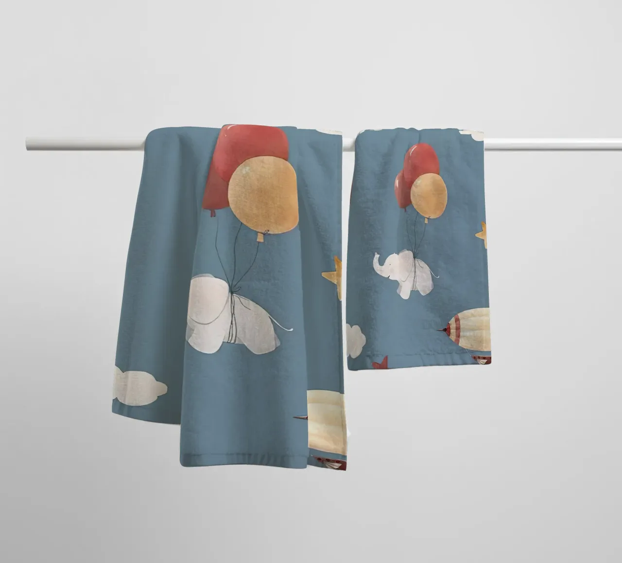 Airborne Objects towel by Emil Art Studio