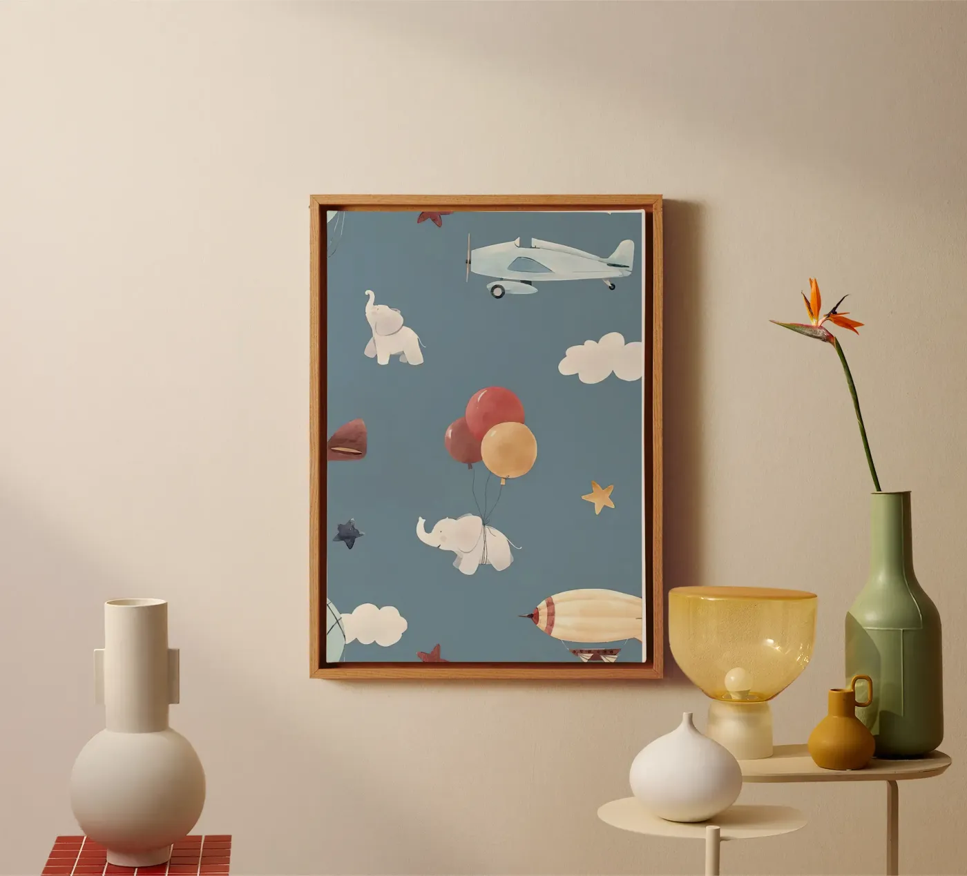 Fliegende Objekte Leinwand von Emil Art Studio