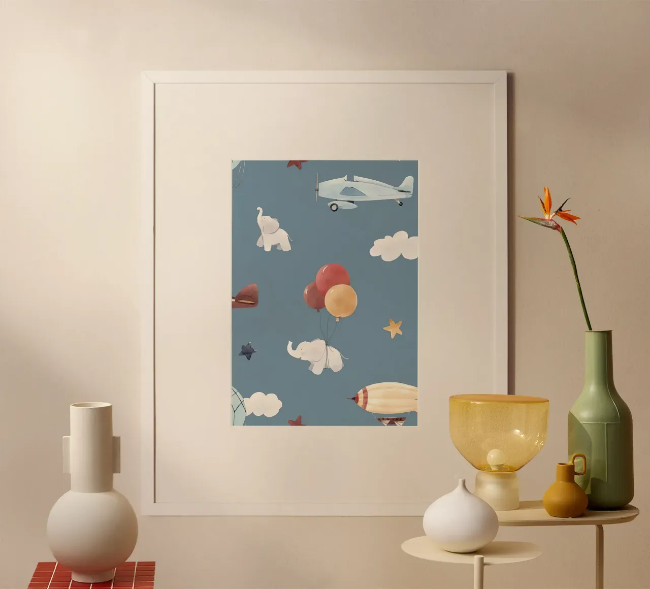 Airborne Objects poster by Emil Art Studio