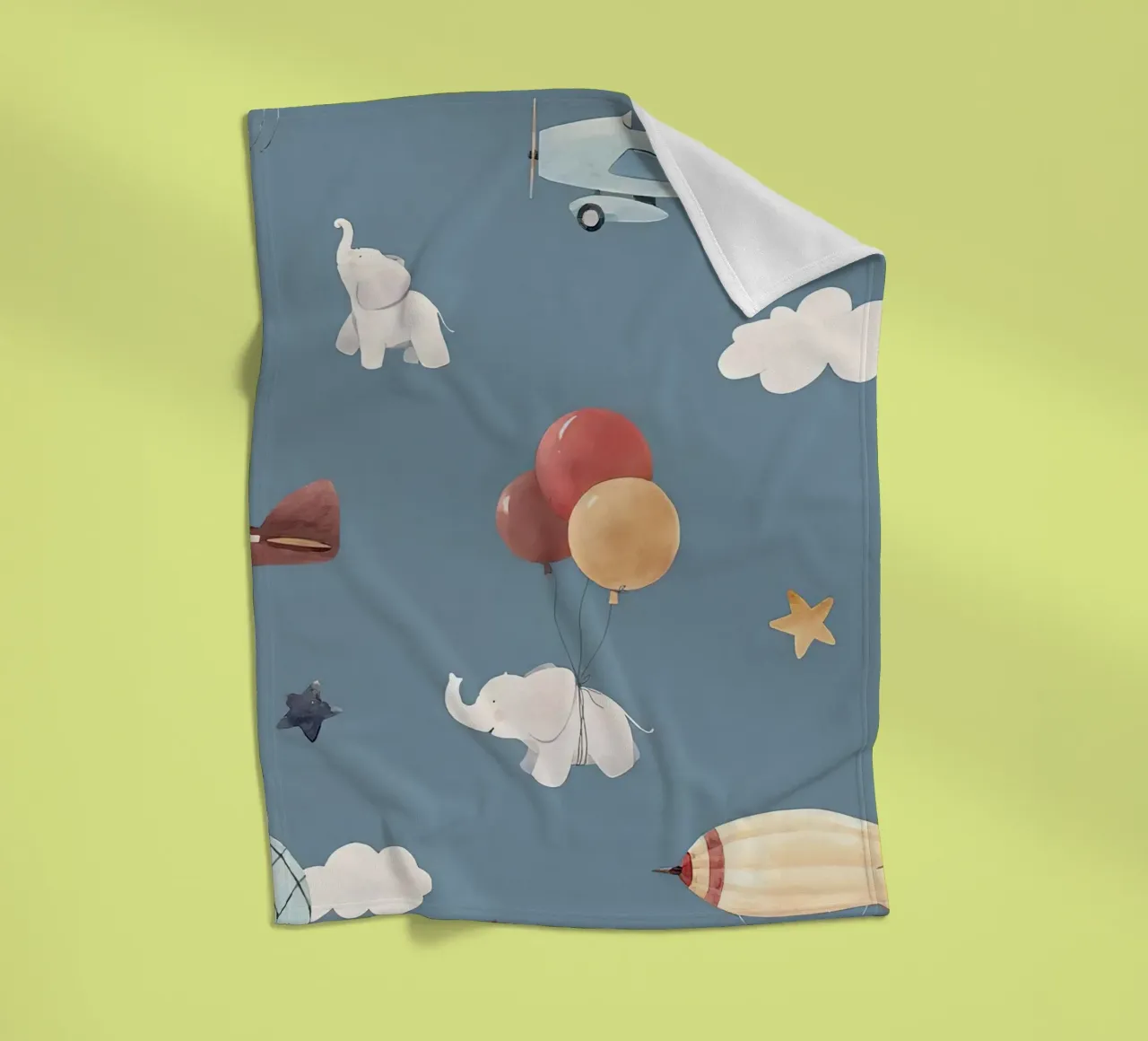 Fliegende Objekte Fleecedecke von Emil Art Studio