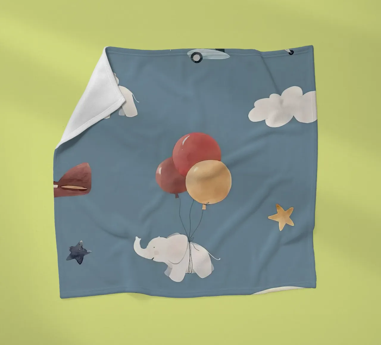 Fliegende Objekte Fleecedecke von Emil Art Studio