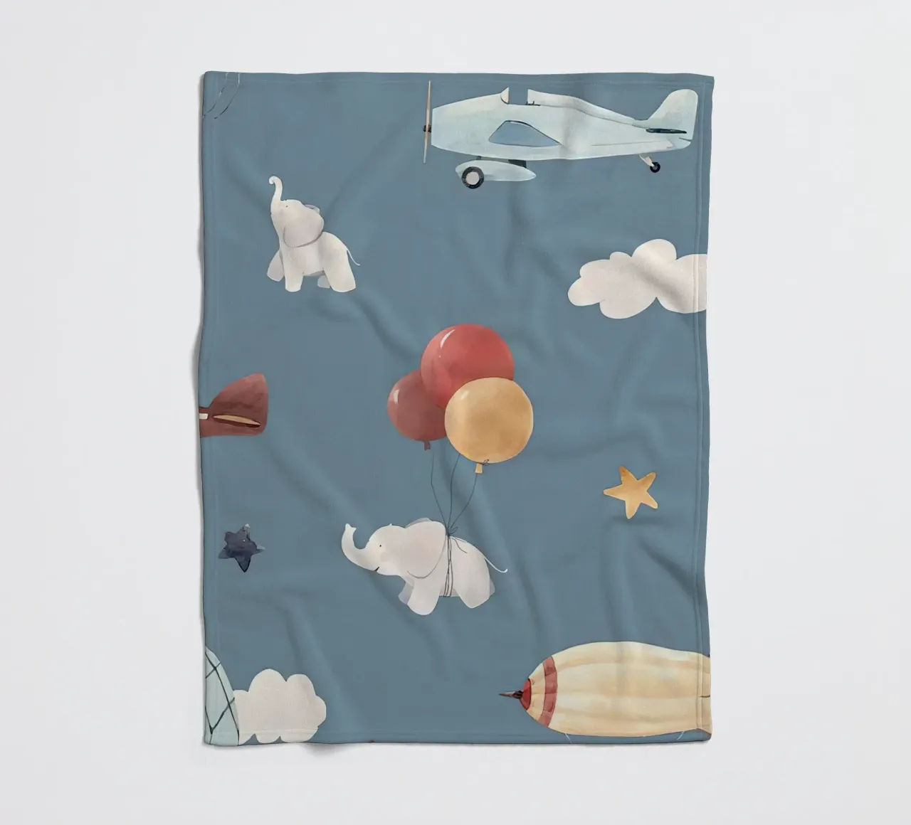 Fliegende Objekte Fleecedecke von Emil Art Studio