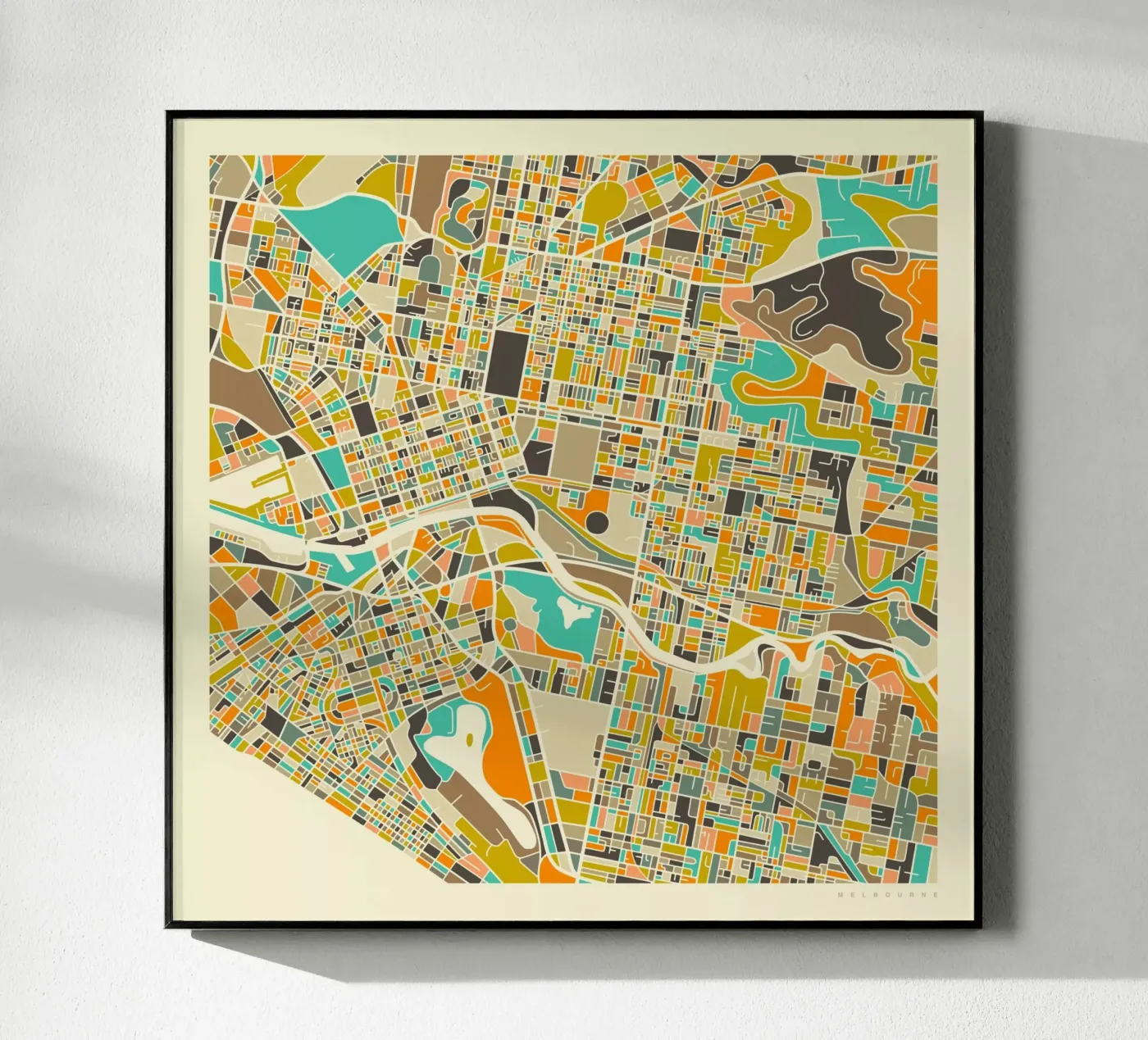 Melbourne Map plexiglass da Jazzberry Blue