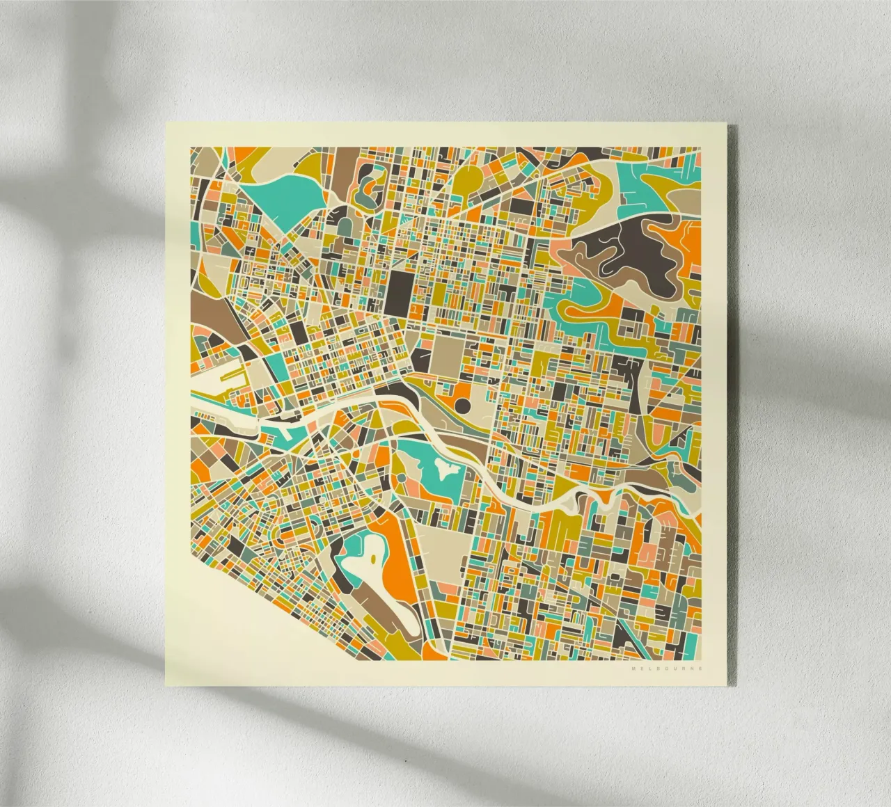 Mappa di Melbourne plexiglass da Jazzberry Blue