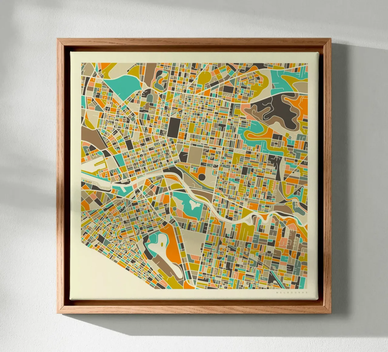 Mappa di Melbourne tela da Jazzberry Blue