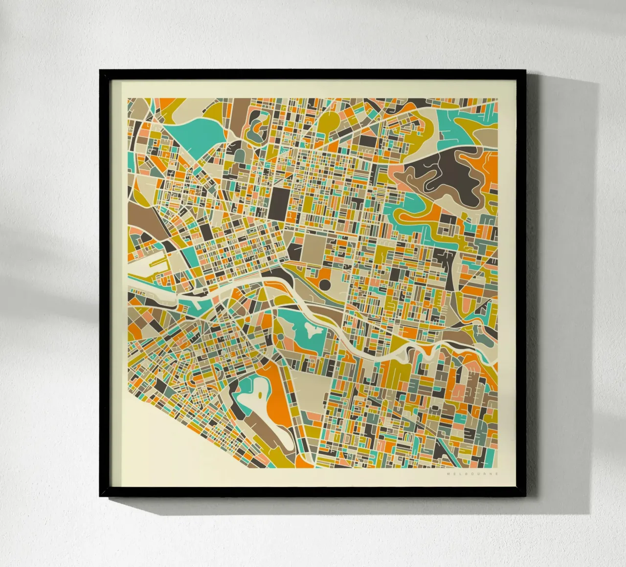 Mappa di Melbourne carta hahnemühle da Jazzberry Blue