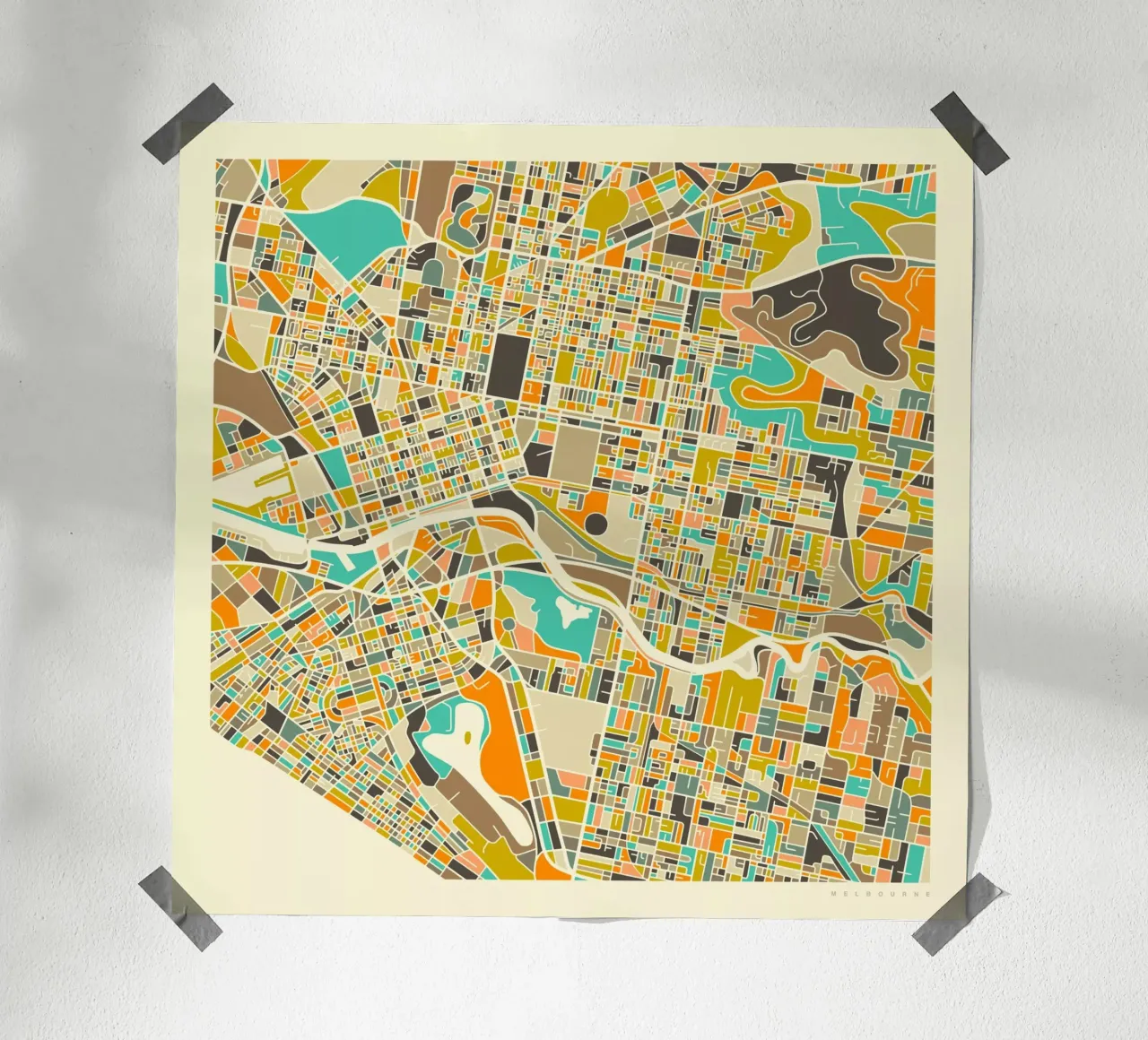 Melbourne Map poster by Jazzberry Blue