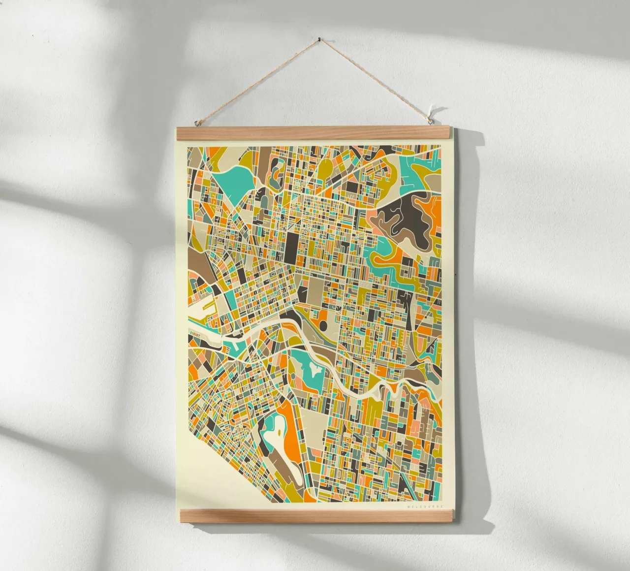 Mappa di Melbourne carta hahnemühle da Jazzberry Blue