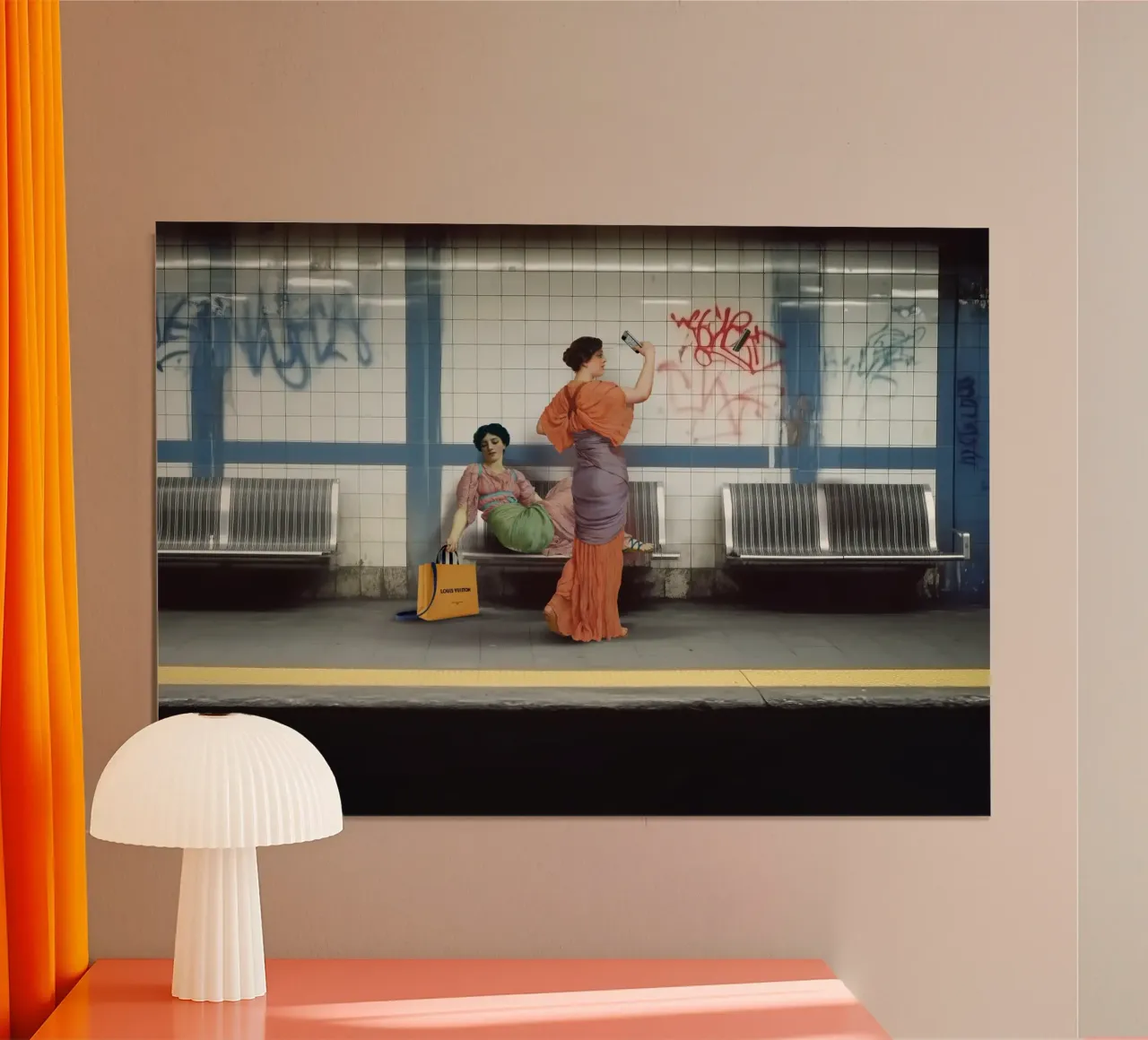 The Art of waiting poster con telaio in plastica da Dikhotomy