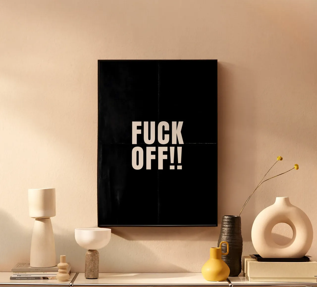fuk off plexiglass da QuoteFrame
