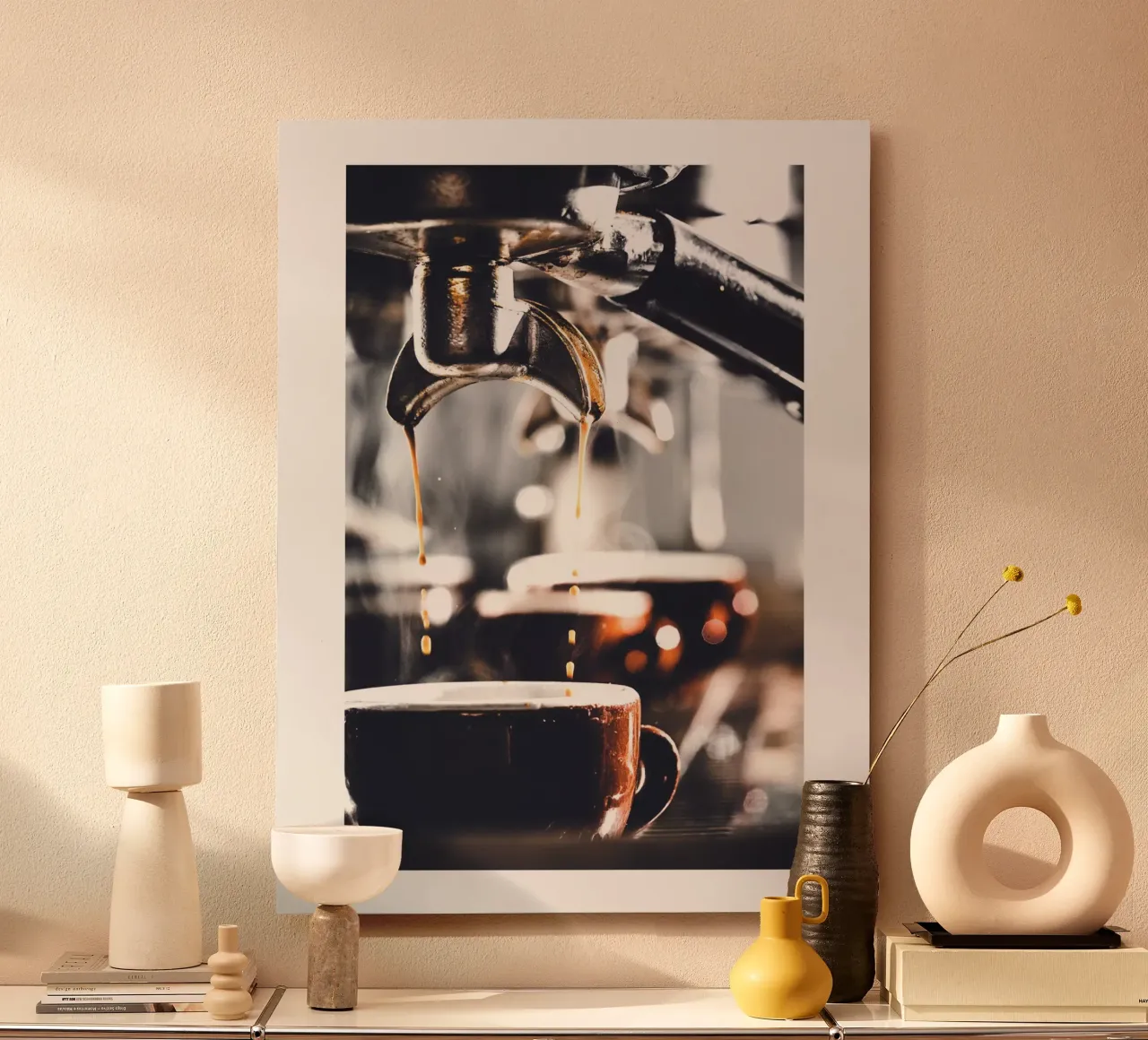 L'indulgenza del caffè - l'espresso d'atmosfera alluminio dibond da Whole©