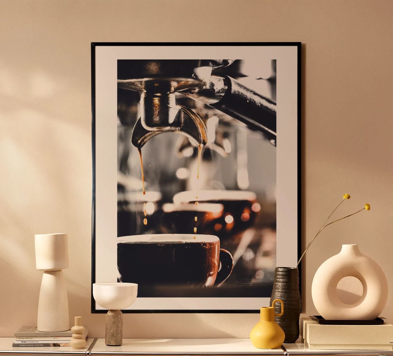 Kaffeegenuss – Stimmungsvolle Espresso Poster von Whole©