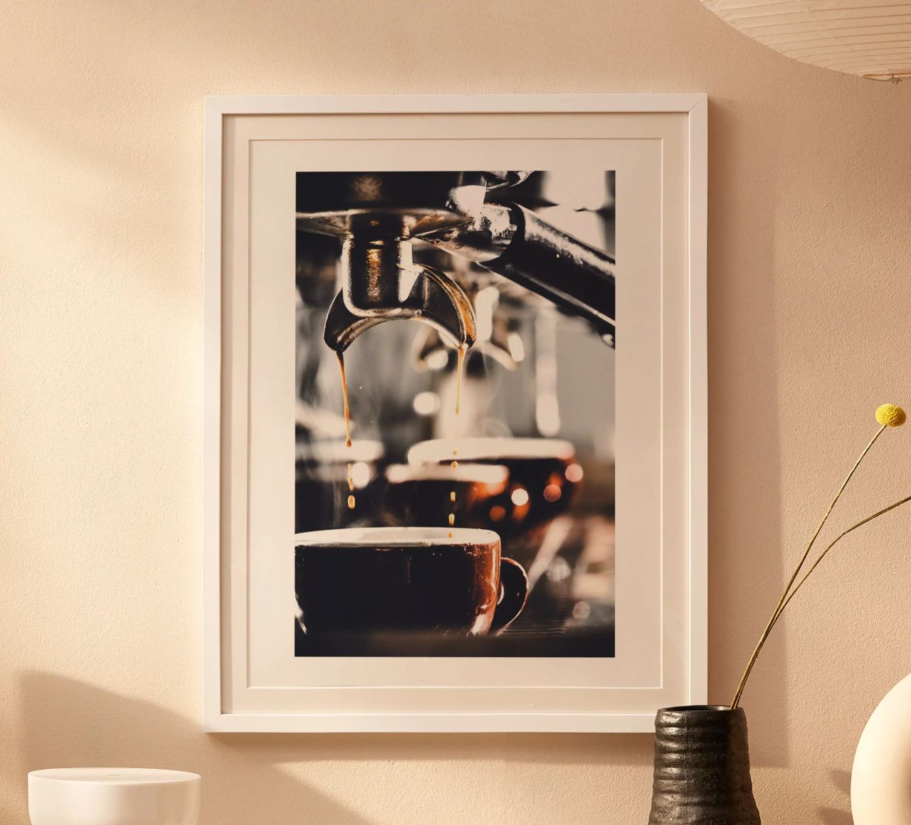 Kaffeegenuss – Stimmungsvolle Espresso Poster von Whole©
