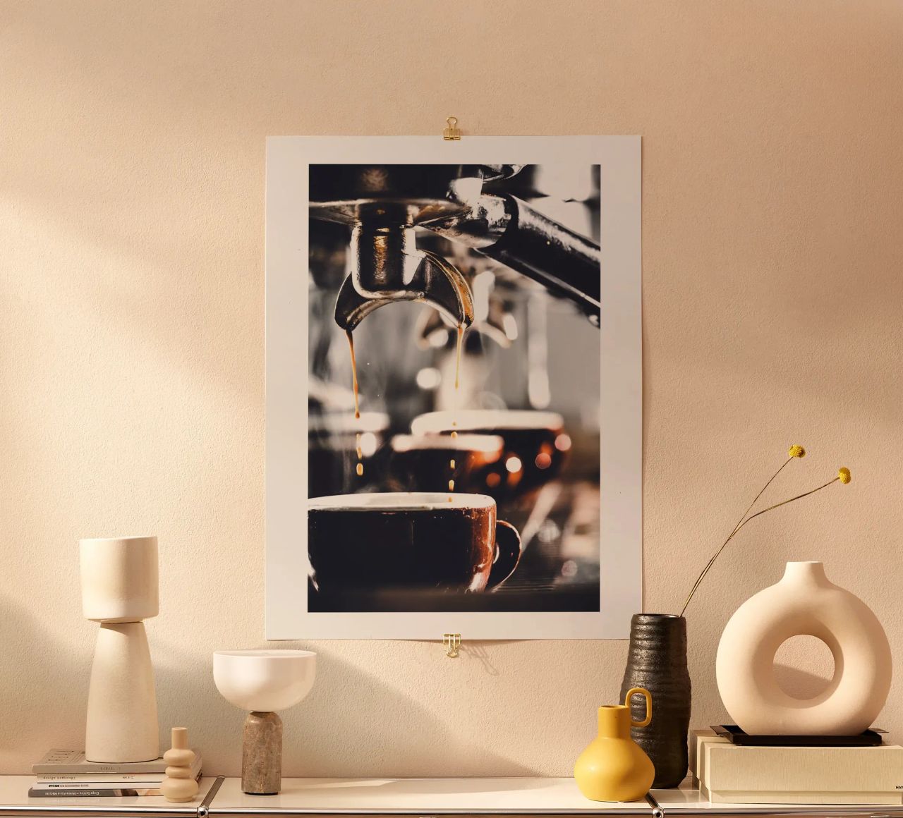Kaffeegenuss – Stimmungsvolle Espresso Poster von Whole©
