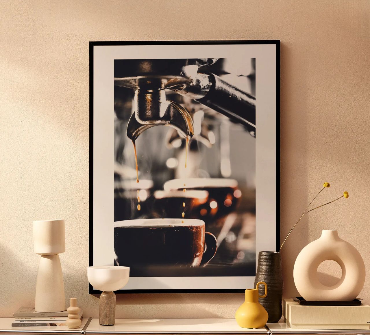 Kaffeegenuss – Stimmungsvolle Espresso Poster von Whole©