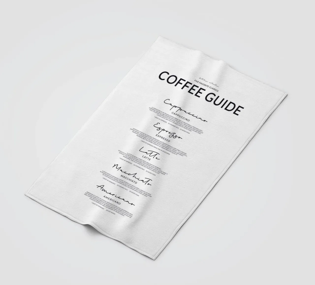 Guida al caffè - Poster sulle varietà classiche di caffè coperta in pile da Whole©