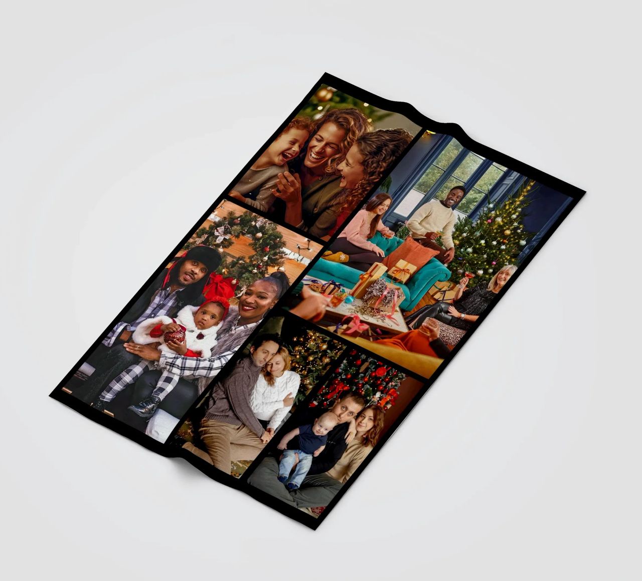 Gepersonaliseerde kerst fotocollage op maat 5 fleecedeken van Shark Printables