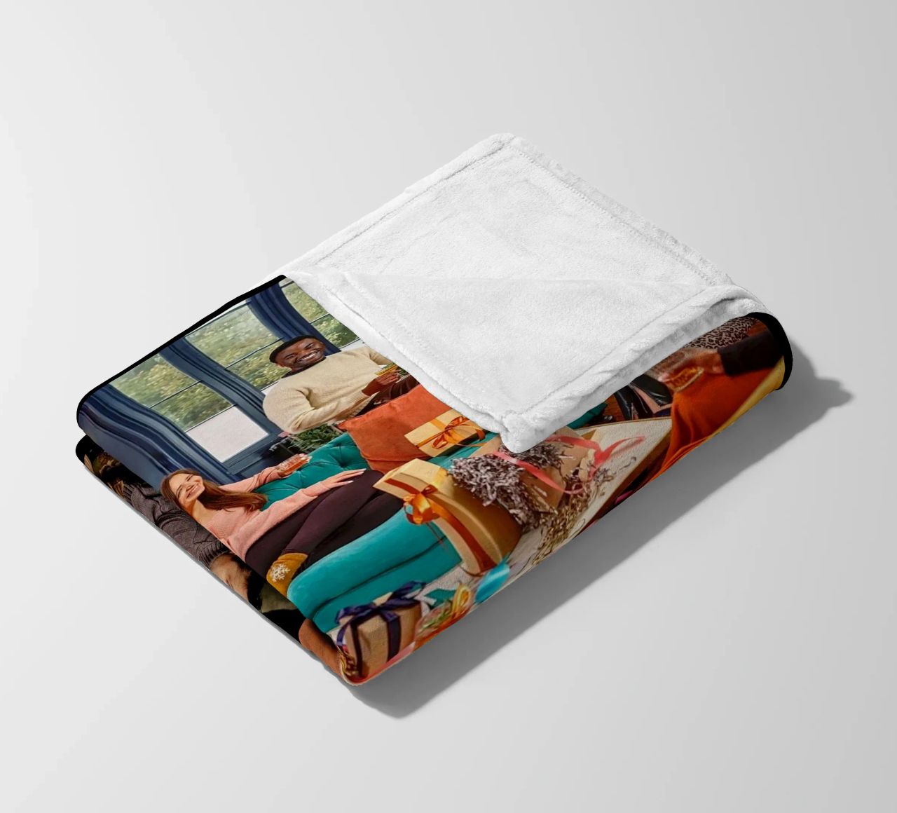 Gepersonaliseerde kerst fotocollage op maat 5 fleecedeken van Shark Printables