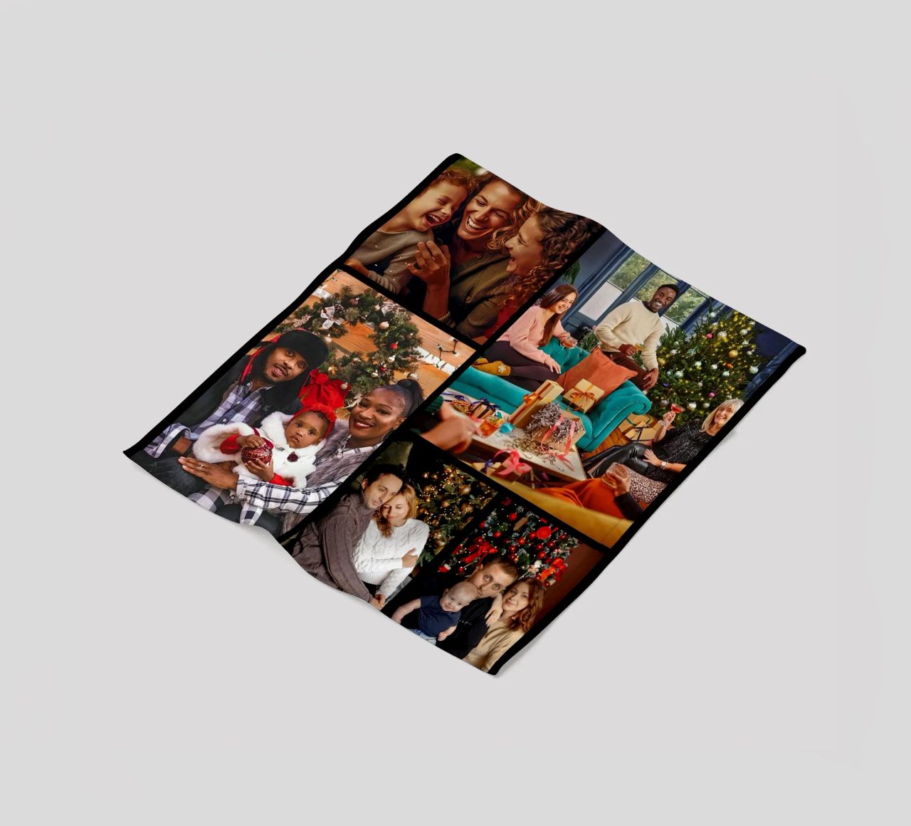 Gepersonaliseerde kerst fotocollage op maat 5 fleecedeken van Shark Printables