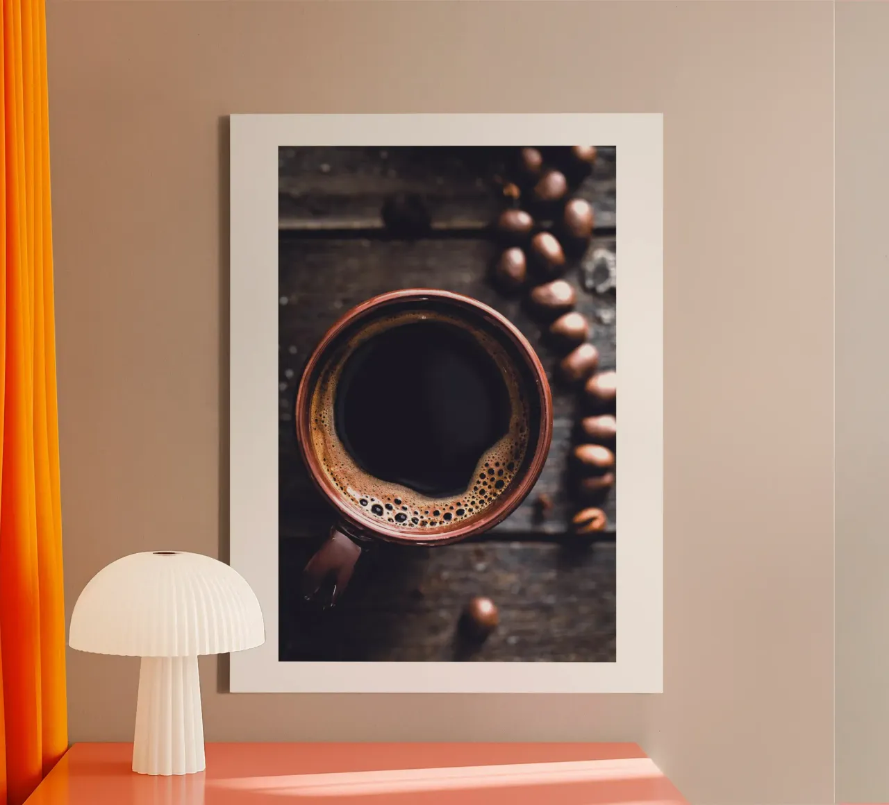 Espresso Vibes - Coffee Photography Art canvas with Floater frame by Whole©