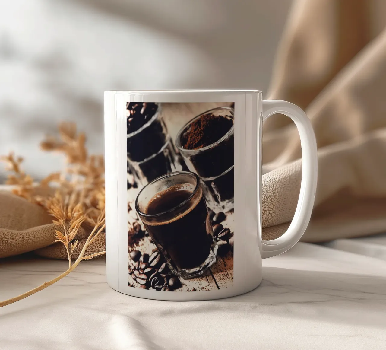 Momenti di caffè - Arte del caffè rustica tazza in ceramica da Whole©