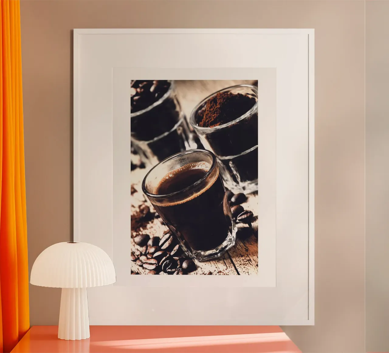Momenti di caffè - Arte del caffè rustica poster da Whole©