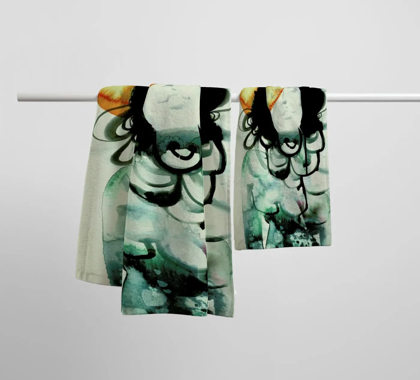 Mermaid towel by Ekaterina Koroleva