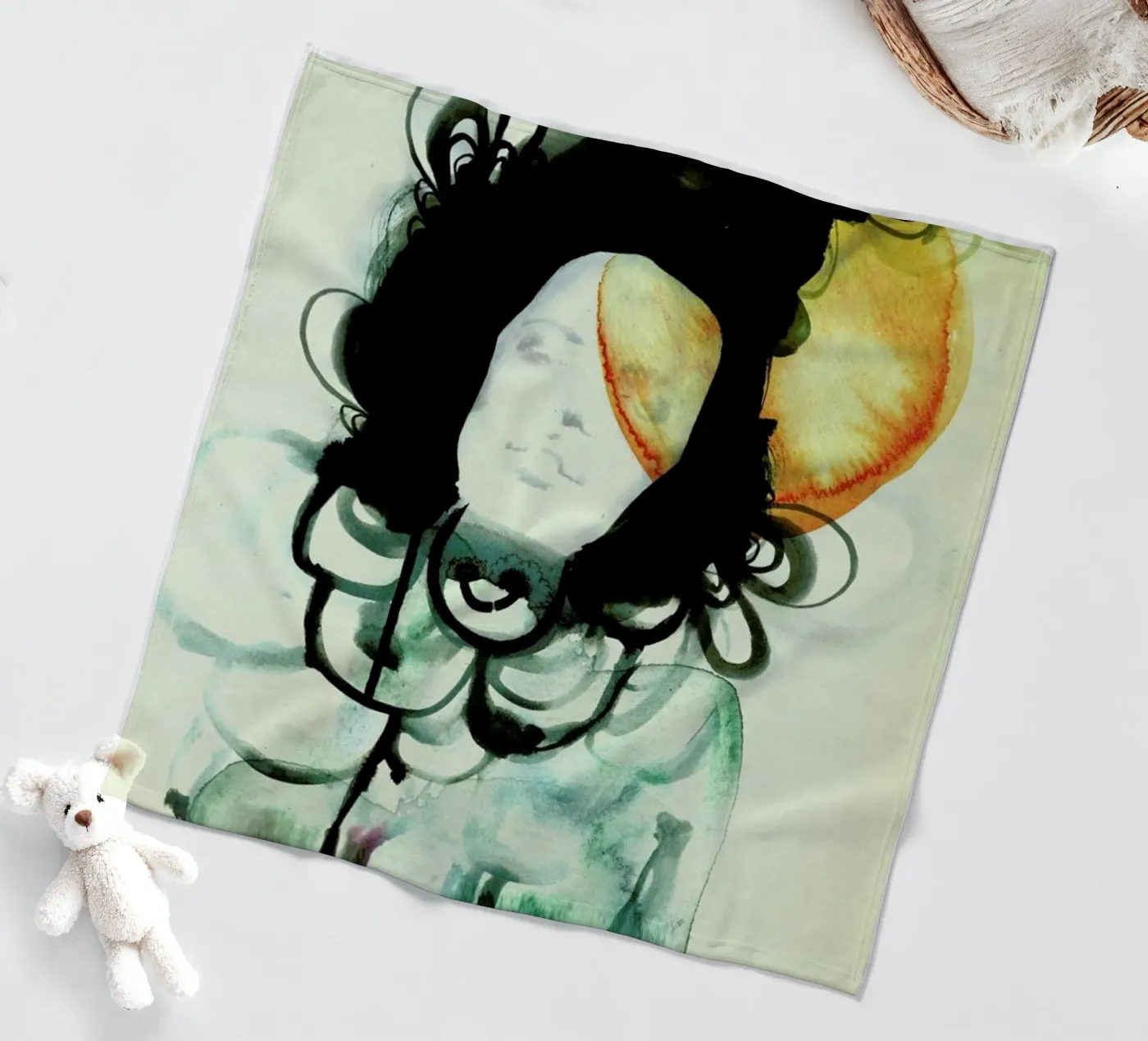 Mermaid fleecedeken van Ekaterina Koroleva